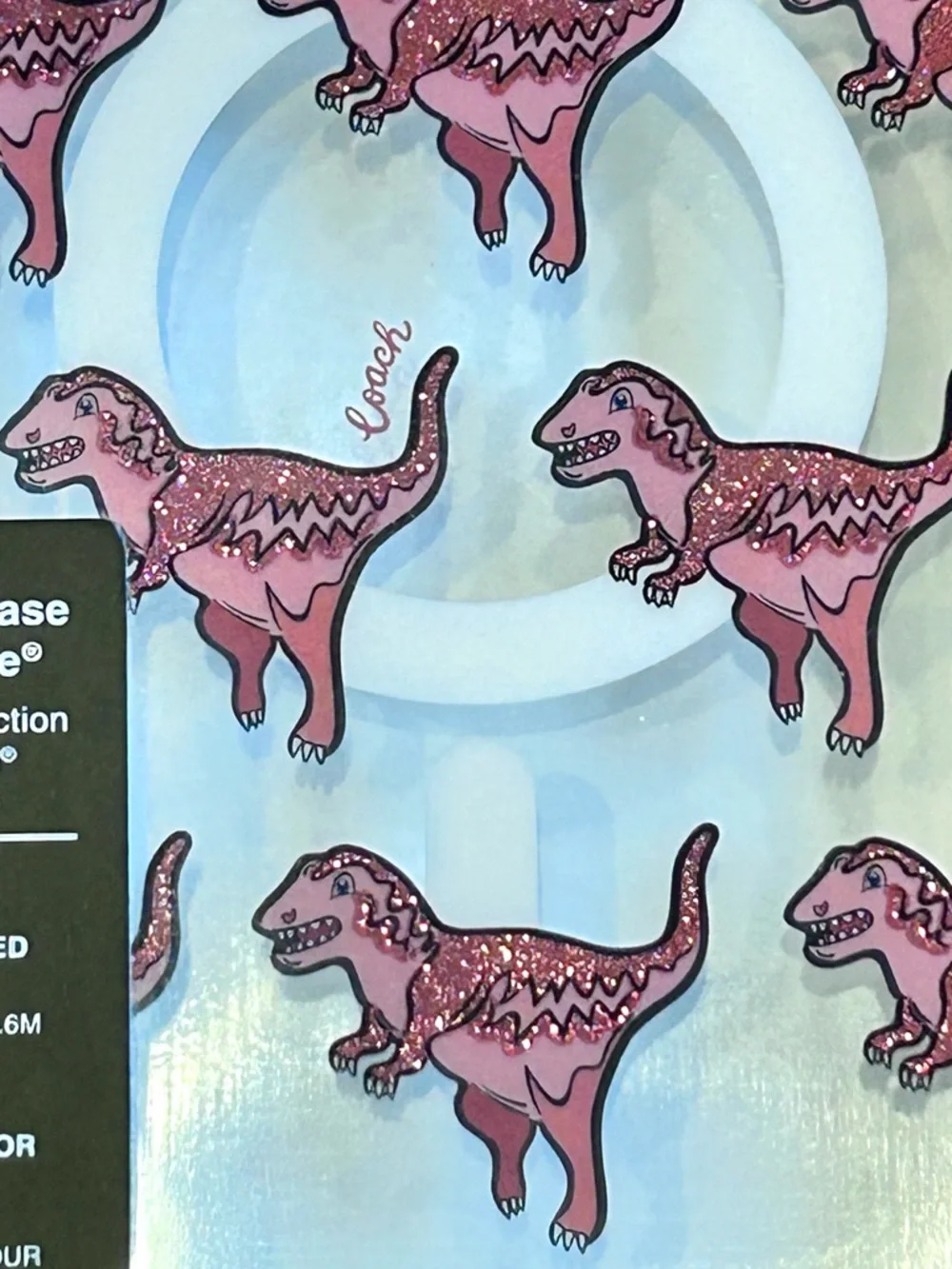 Coach Clear Rexy Glitter Dinosaur iPhone 16 MagSafe Protective Case NIB